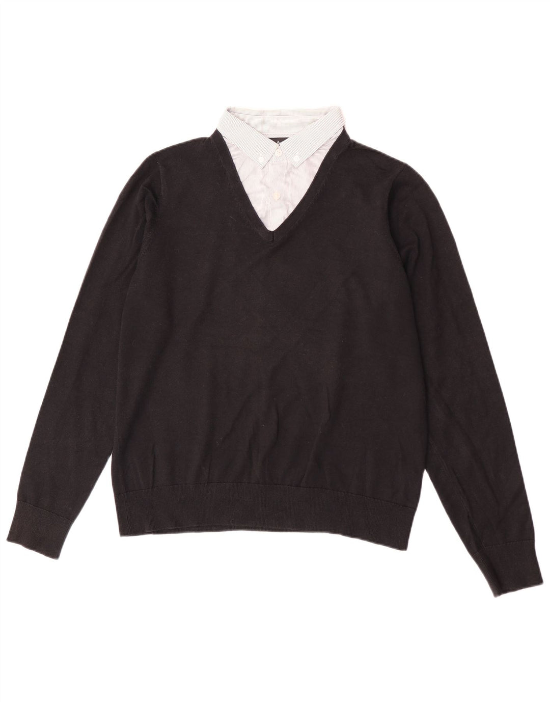 Marks & Spencer Suéter con Cuello en V Autograph para Hombre Algodón Negro Mediano