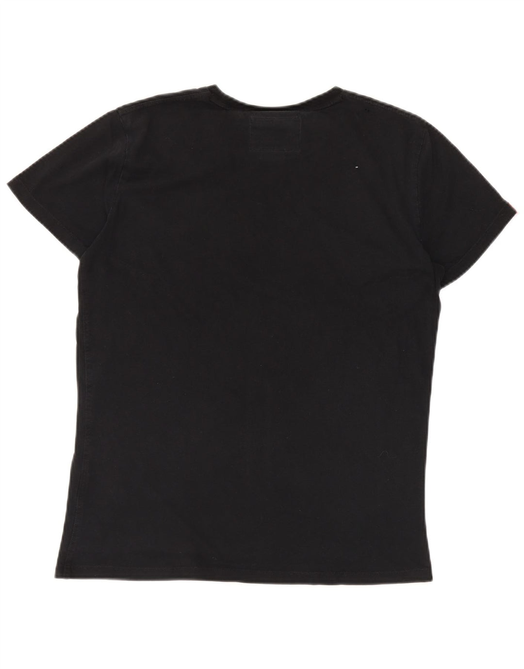 SUPERDRY Hombre Camiseta Top Medium Negro Algodón