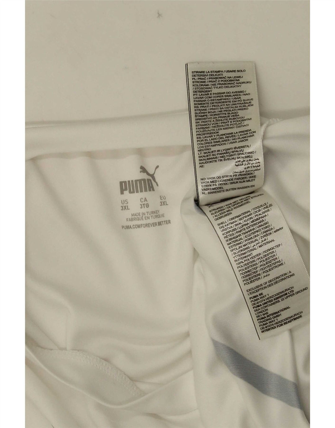 Puma Camiseta gráfica Deutshland para hombre Top 3XL Poliéster blanco