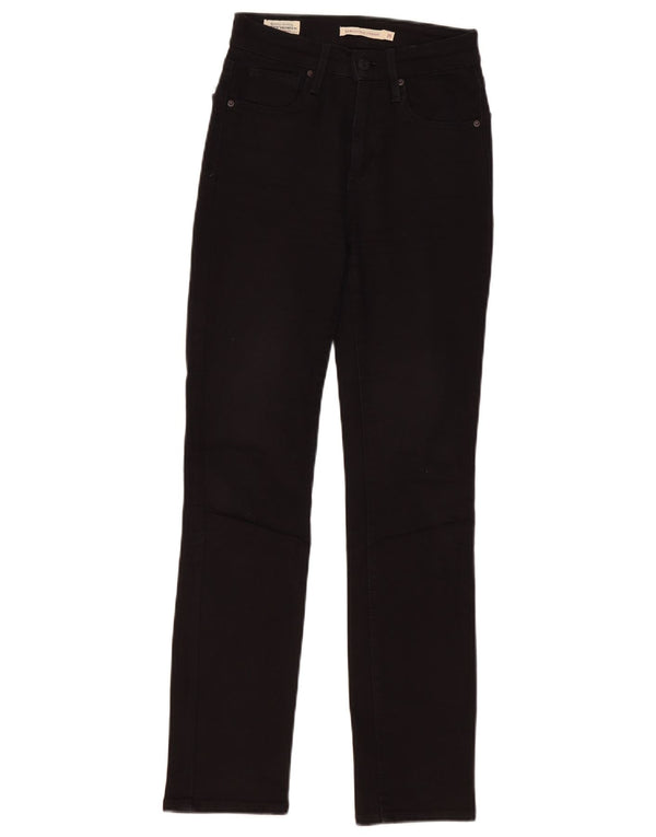 Levi's Jeans rectos de talle alto 724 para mujer W25 L30 Algodón negro