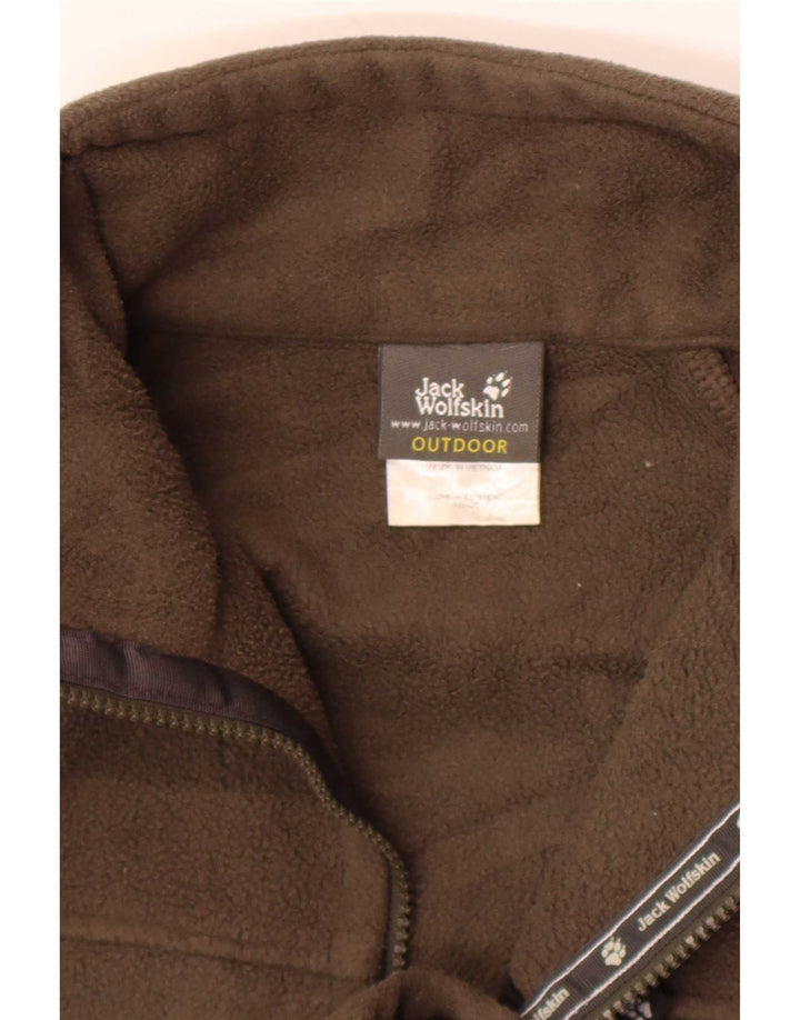 Jack Wolfskin Chaqueta polar con forro para hombre UK 40/42 Large Caqui Poliéster