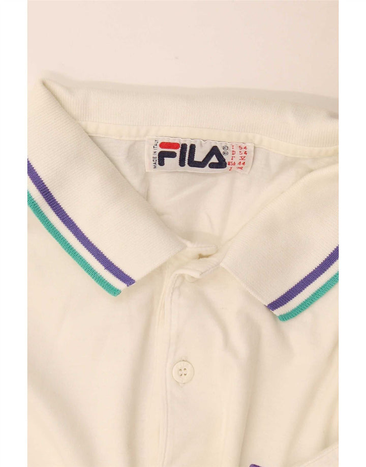 Fila Polo gráfico para hombre IT 54 XL Blanco