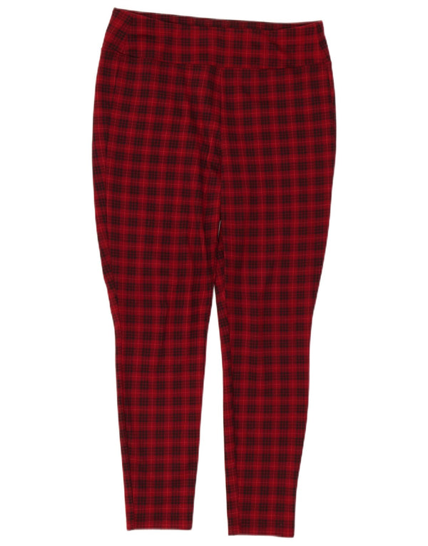 Pantalones casuales ajustados para mujer Gap Medium W30 L26 Red Check