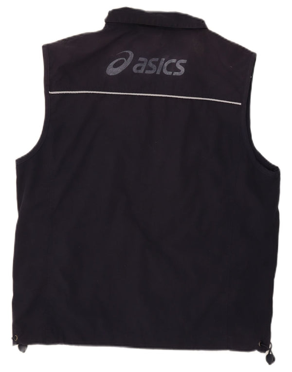 Asics Mens Graphic Utility Gilet UK 38 Medio Azul Marino Poliéster