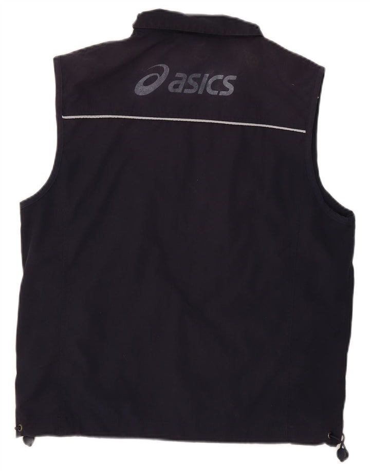 Asics Mens Graphic Utility Gilet UK 38 Medio Azul Marino Poliéster