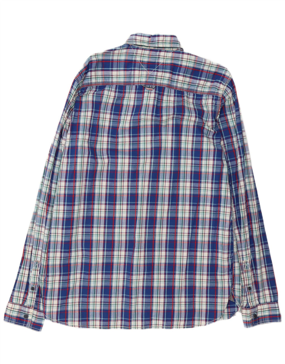 Tommy Hilfiger Camisa para hombre 2XL Algodón a cuadros azules