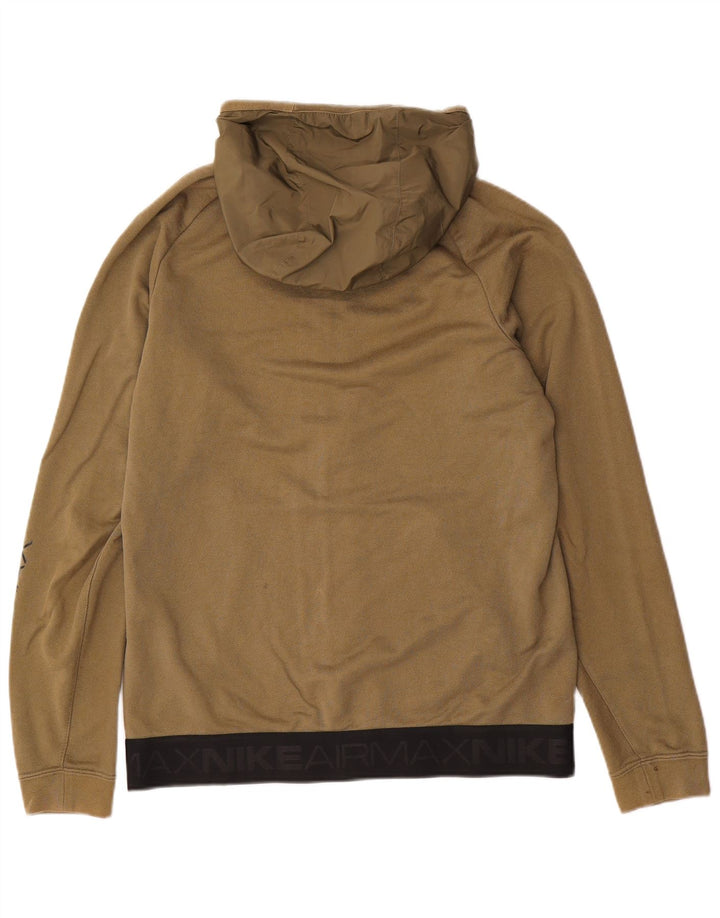 Nike Sudadera con capucha y cremallera gráfica para hombre Algodón caqui mediano