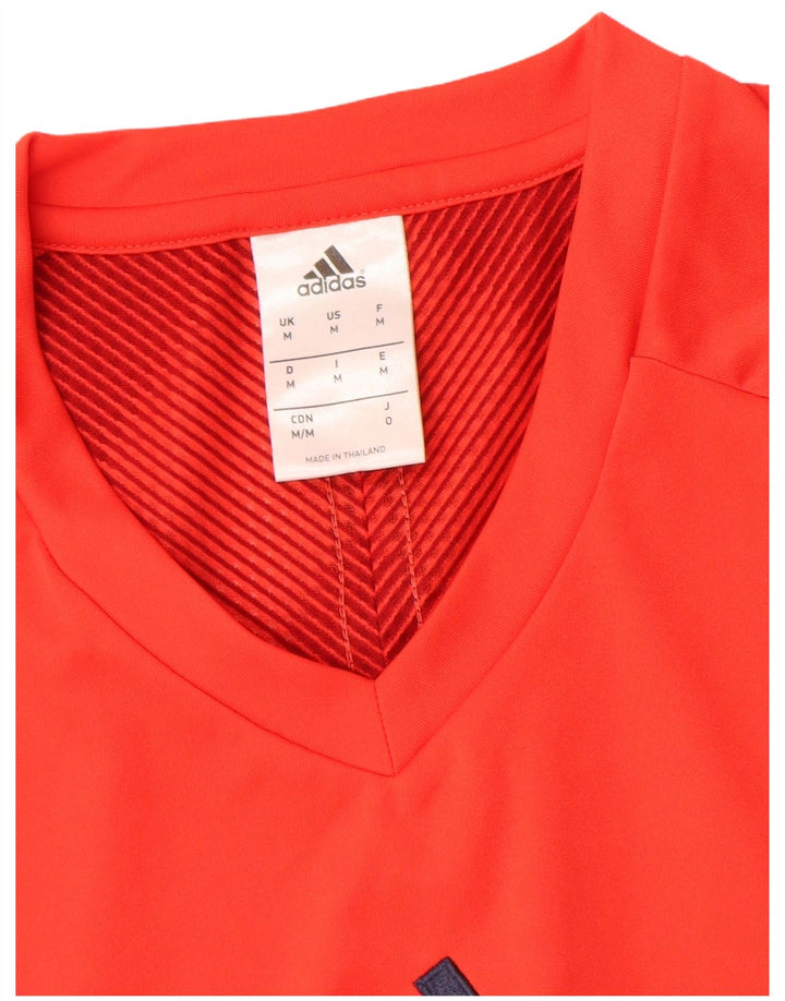 Adidas Mens Irish Clare Graphic Camiseta Top Medio Rojo Poliéster