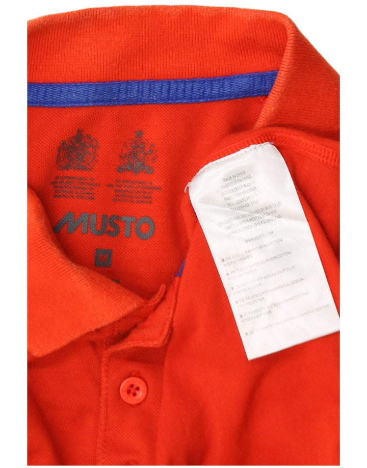Musto Polo De Manga Larga De Algodón Naranja Medio Hombre