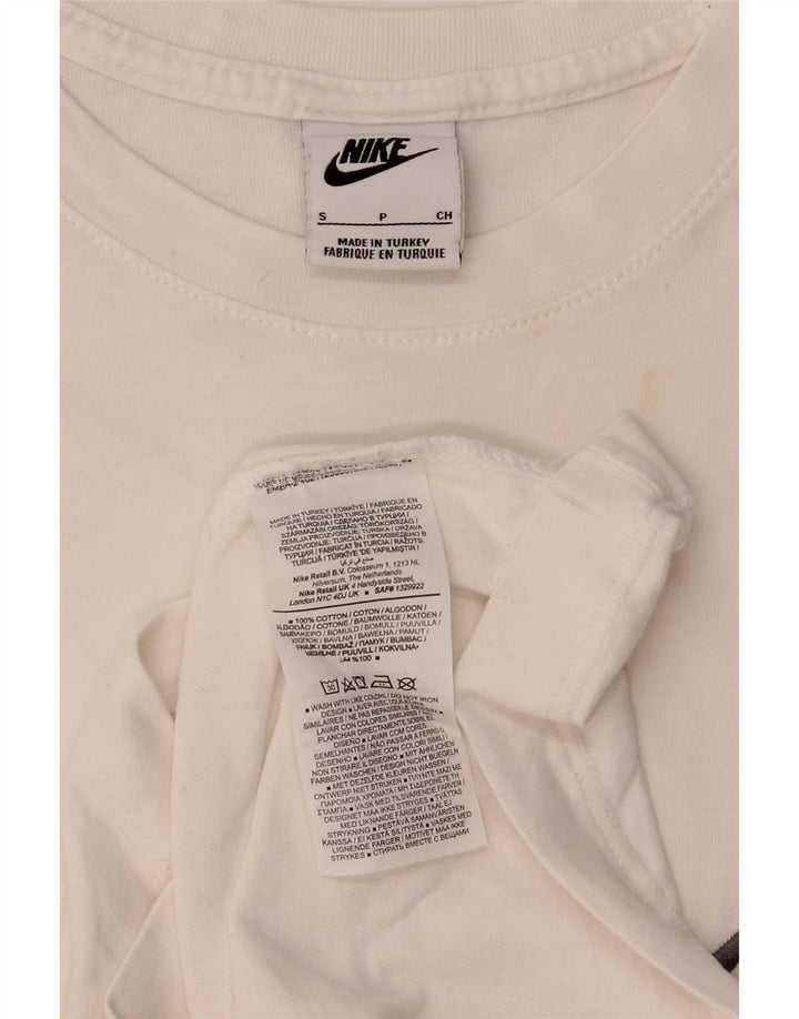 Nike - Camiseta gráfica para hombre, talla pequeña, algodón blanco