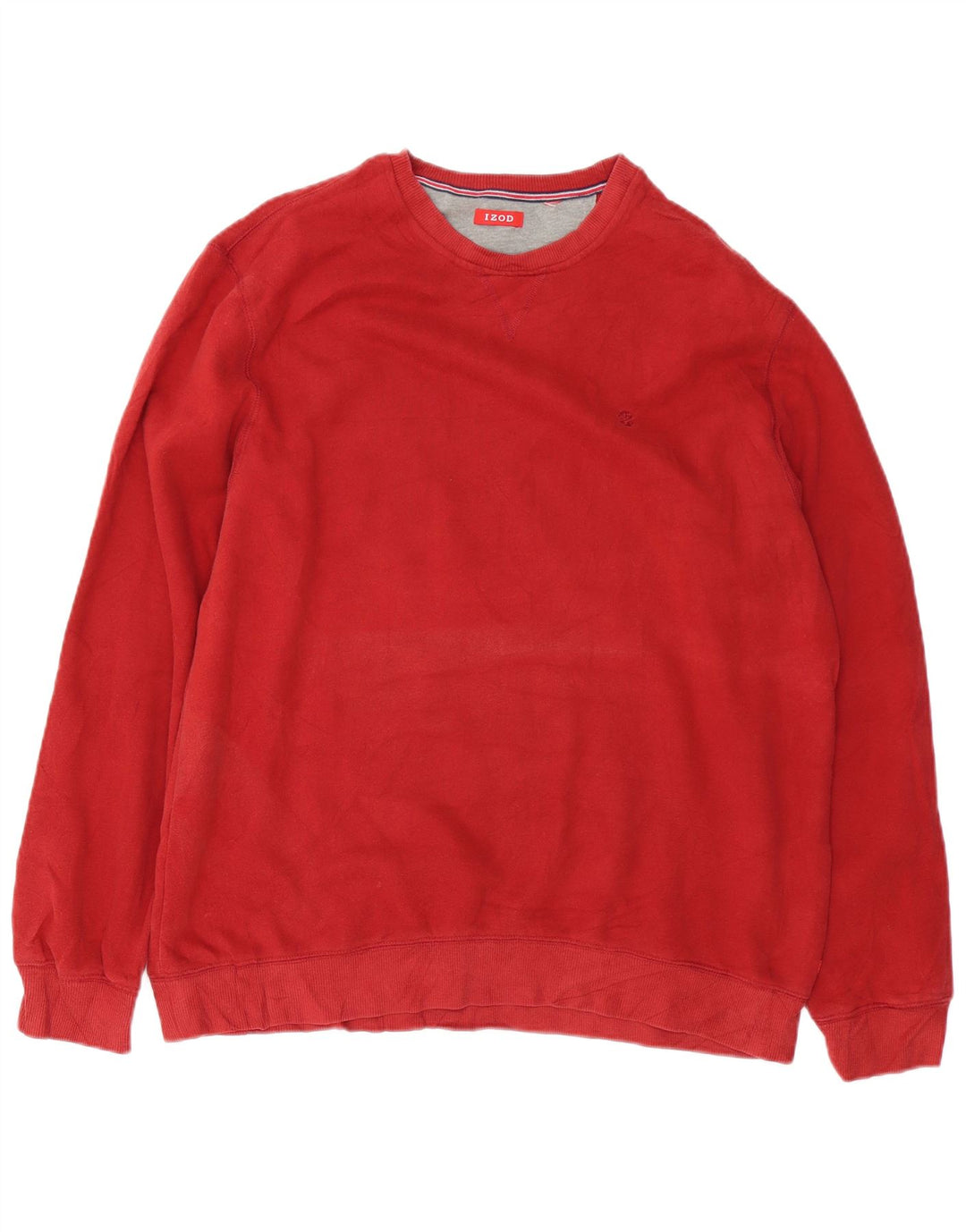 Izod Hombre Sudadera Jumper Large Rojo Algodón