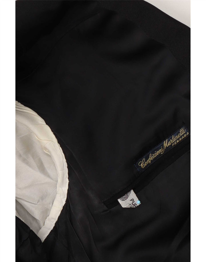 Chaqueta tipo blazer de 1 botón para hombre San Remo IT 50 grande de lana virgen negra