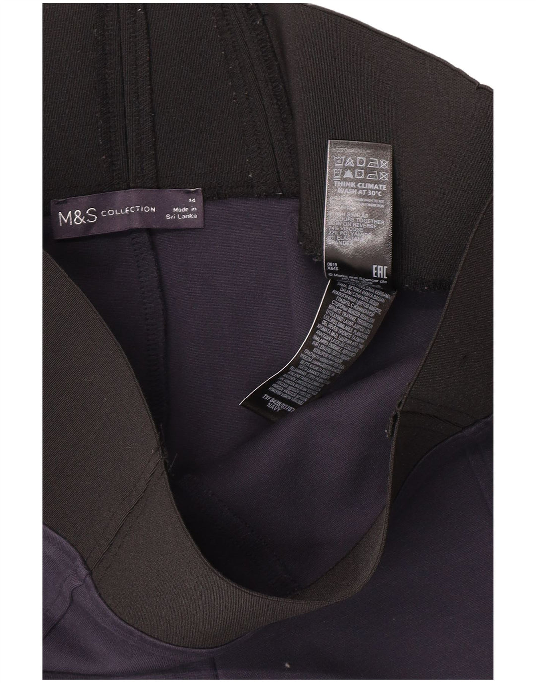 Marks & Spencer Leggings para mujer UK 44 Medium Azul marino Viscosa