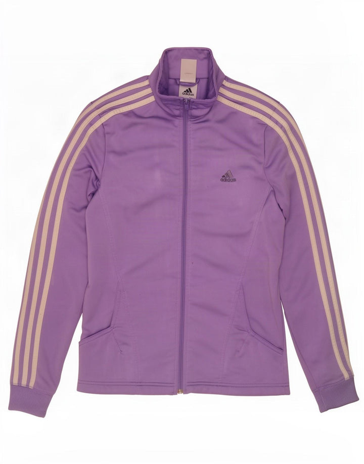 Adidas - Chaqueta de chándal para mujer, talla 40, poliéster morado mediano
