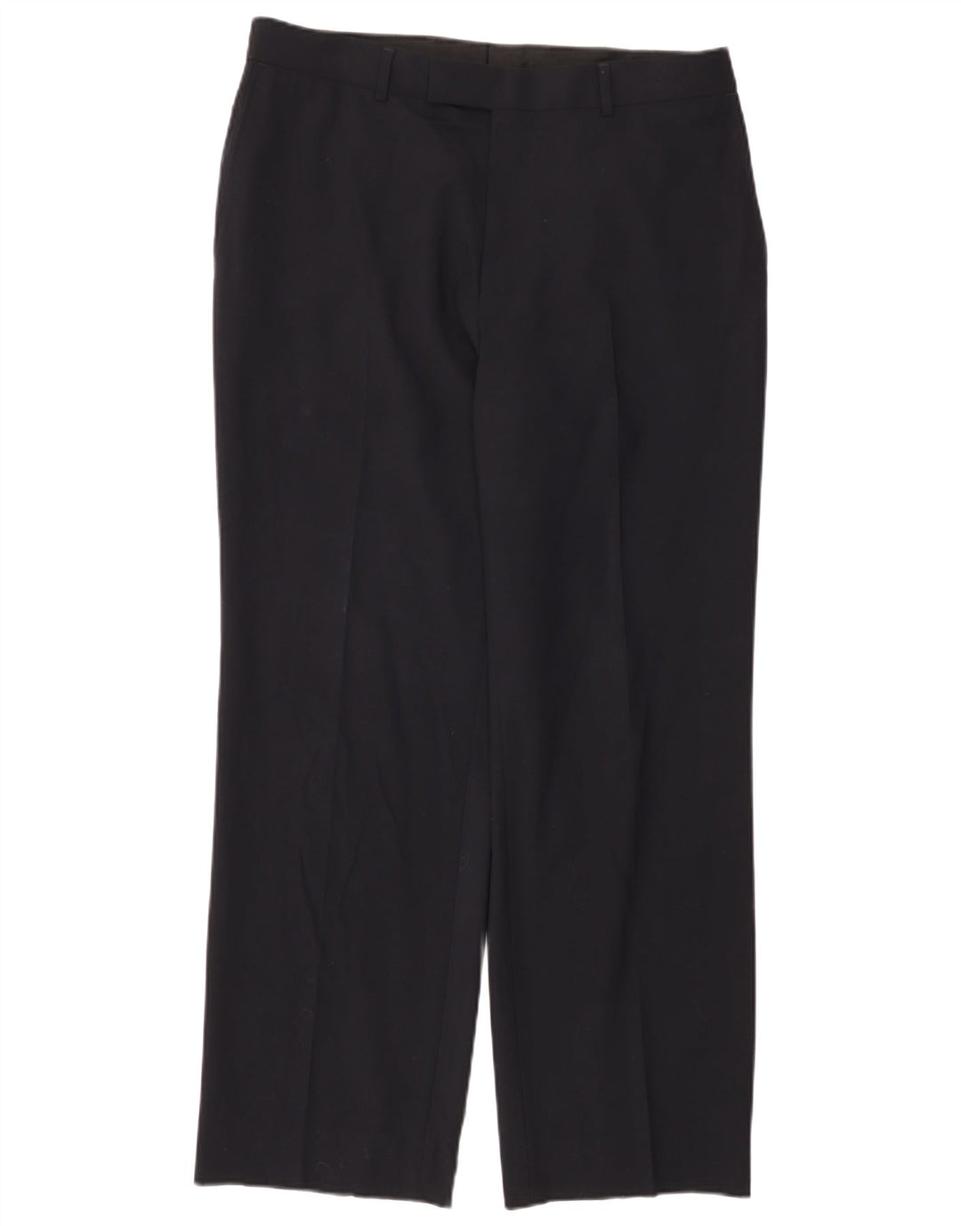 Pantalón de traje recto para mujer HUGO BOSS W34 L31 Lana virgen azul marino