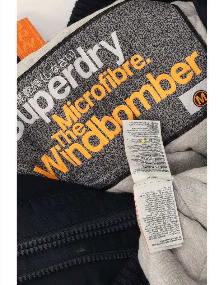 Superdry Chaqueta Bomber con Capucha The Windbomber para Hombre UK 38 Medium Azul Marino