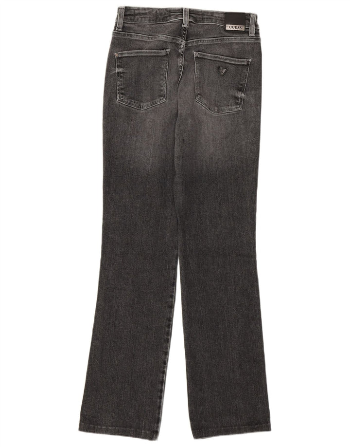 GUESS Vaqueros rectos de talle medio para mujer W27 L30 Gris