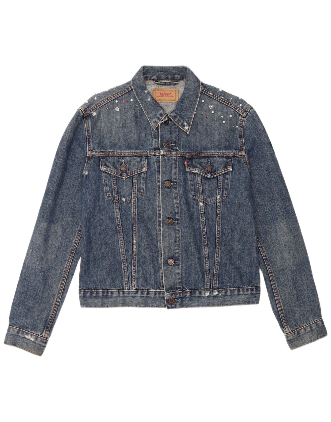 LEVI'S Chaqueta Vaquera Niña 11-12 Años Grande Azul Algodón