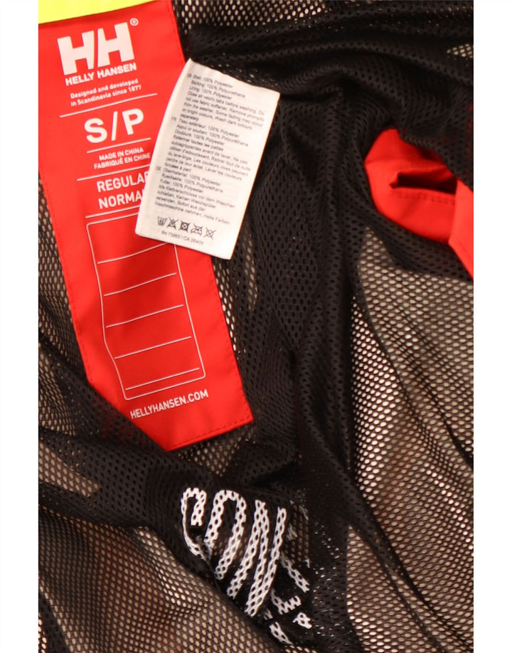 HELLY HANSEN Chaqueta impermeable con capucha y gráfico para hombre Reino Unido 36 Small Rojo Colorblock