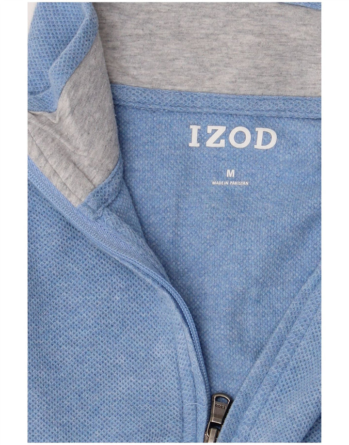 IZOD Sudadera con cuello y cremallera para mujer, talla 44, color azul medio