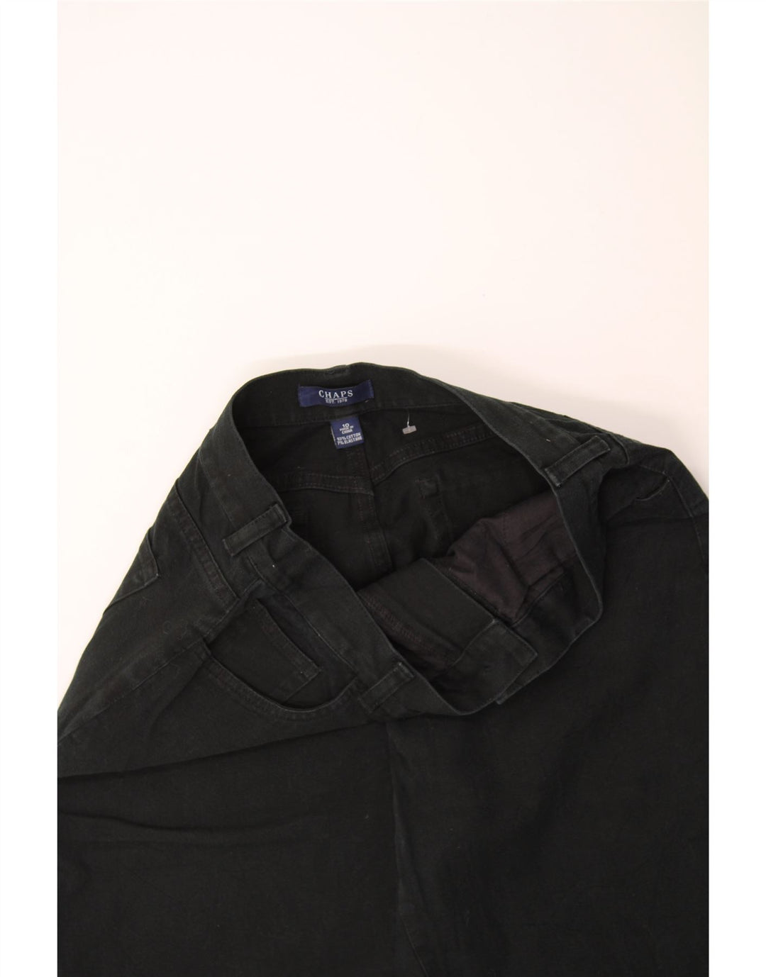 CHAPS Womens Straight Jeans US 10 Large W32 L30 Black Cotton Vintage Chaps and Second-Hand Chaps from Messina Hembry 