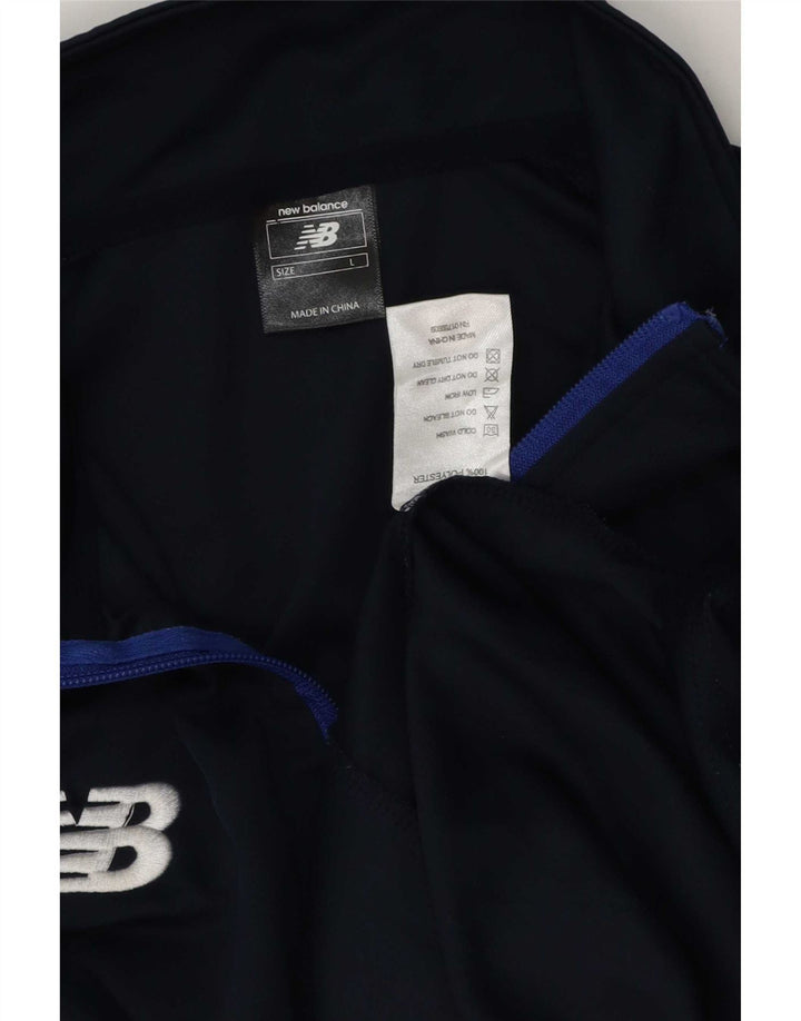 New Balance Hombre Graphic Pullover Chándal Top Grande Azul Marino