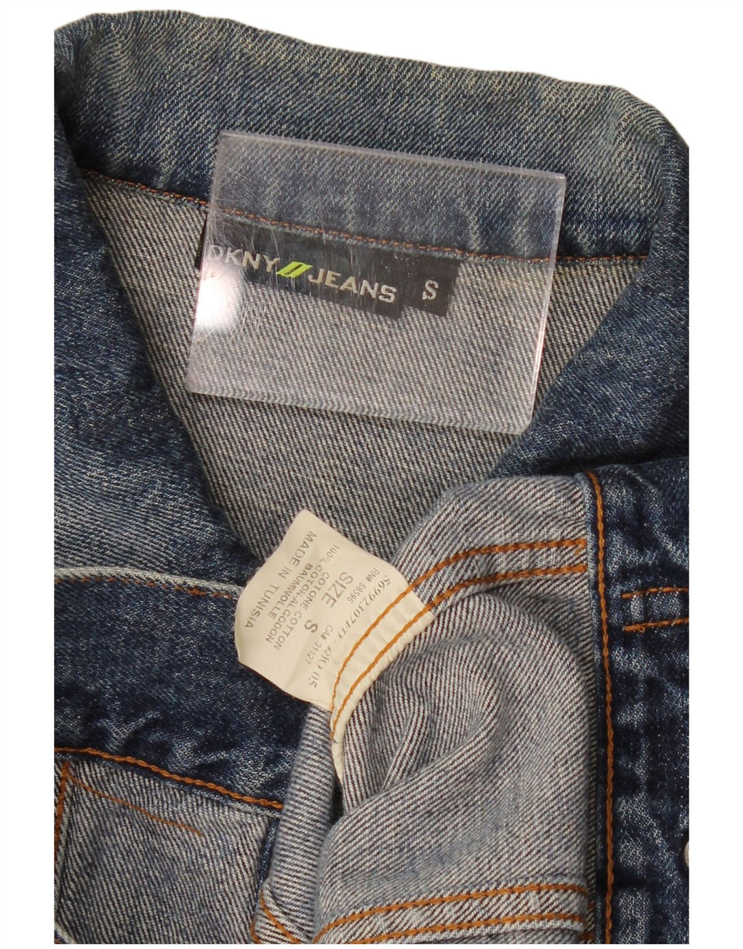 DKNY Chaqueta vaquera para hombre UK 36 Small Azul Algodón