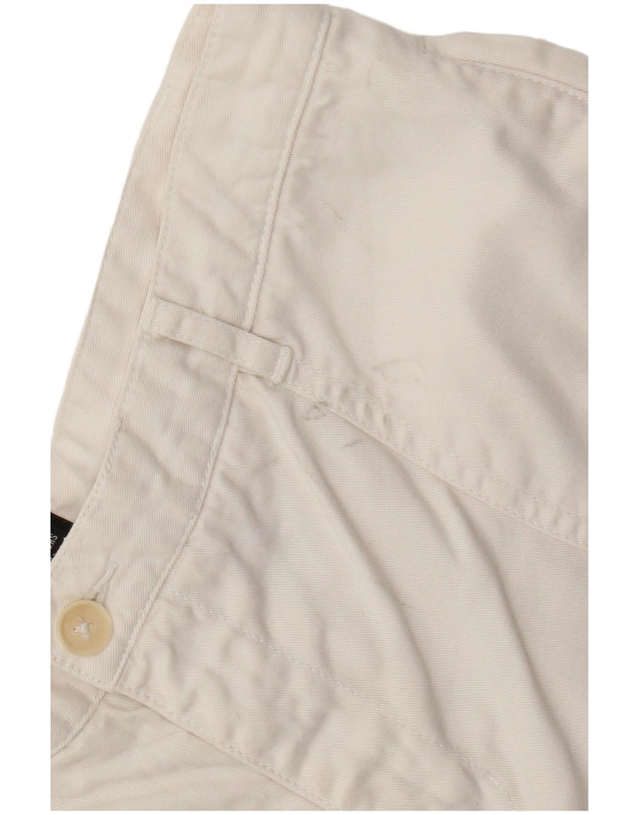 Calvin Klein pantalones cortos chinos para mujer US 6 mediano W28 algodón blanco roto