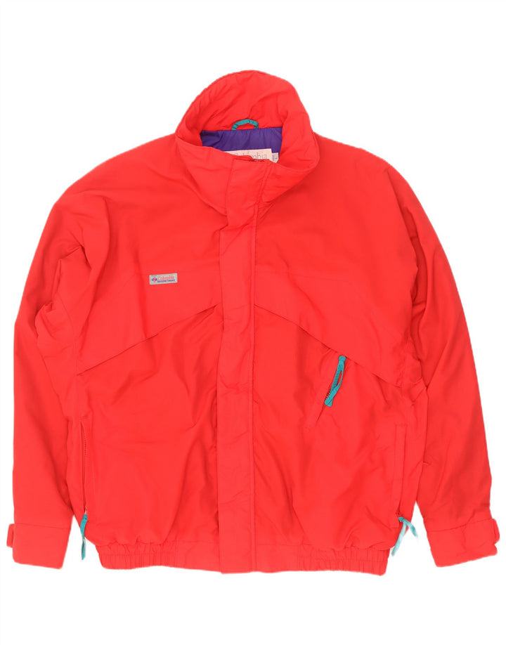 Columbia Chaqueta de esquí holgada para hombre UK 40 Large Nylon rojo