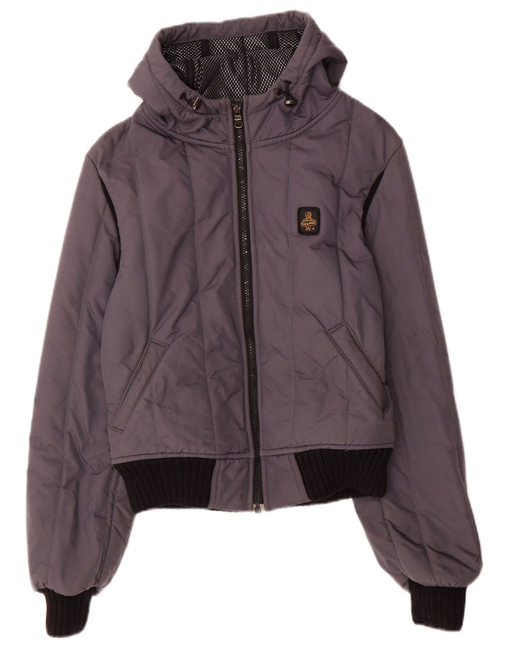 Refrigiwear Chaqueta impermeable con capucha para mujer IT 44 Nylon color block gris medio