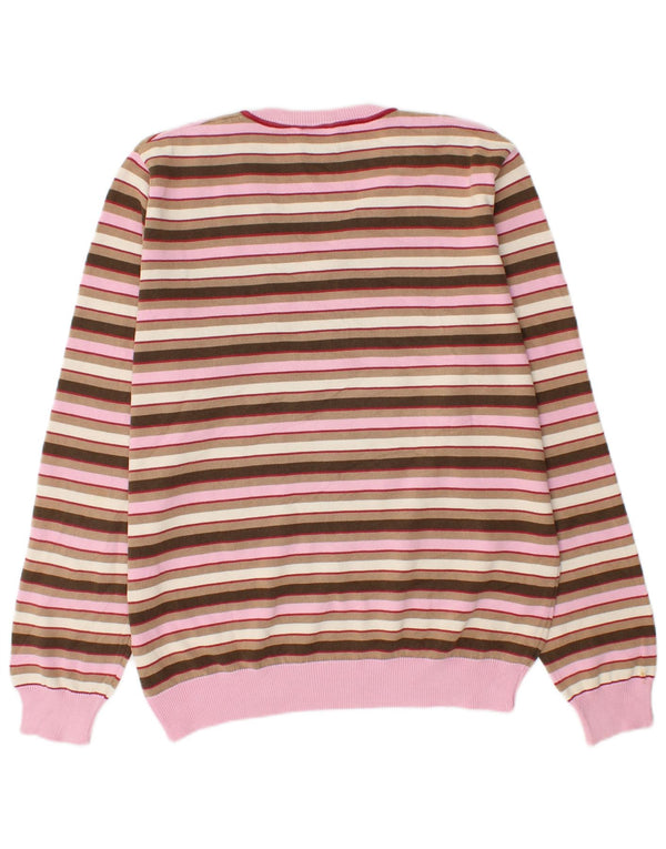 Henry s Suéter con Cuello en V para Mujer UK 46 Grande Multicolor Rayas