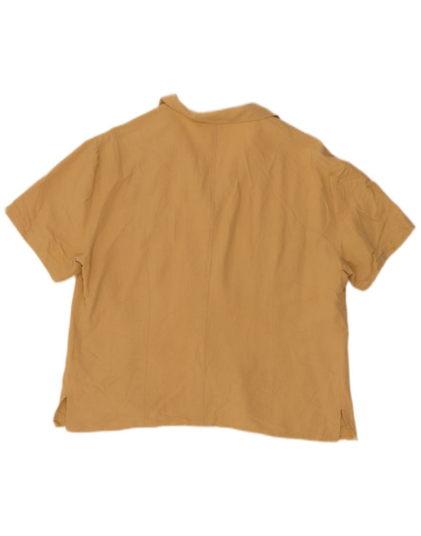 Navigare Blusa de Manga Corta para Mujer UK 40 XL Viscosa Amarilla