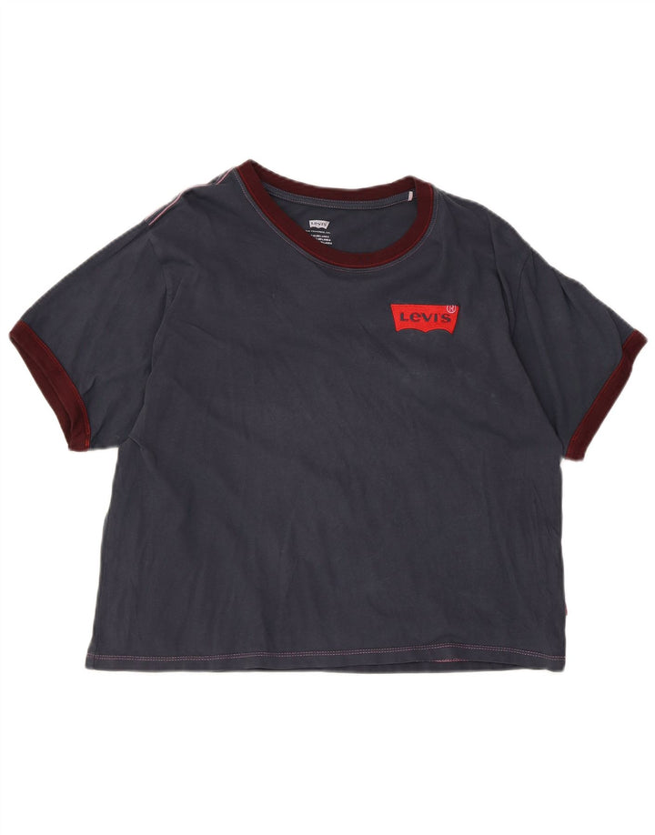 LEVI'S Camiseta extragrande para mujer UK 6 XS Azul marino