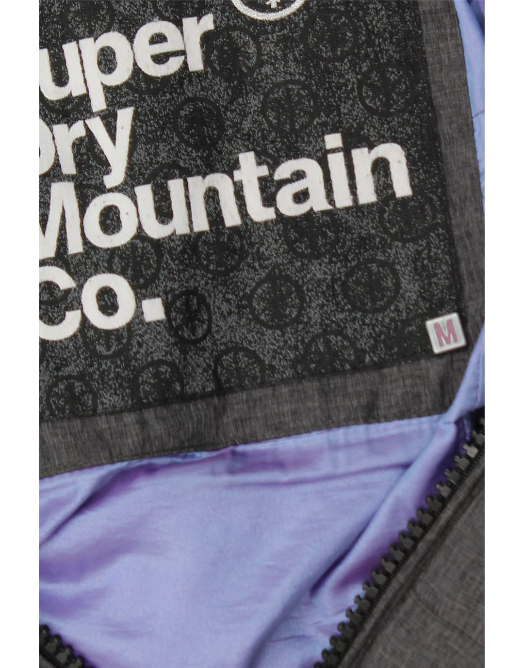 SUPERDRY Abrigo acolchado con capucha para mujer UK 44 Nylon gris medio