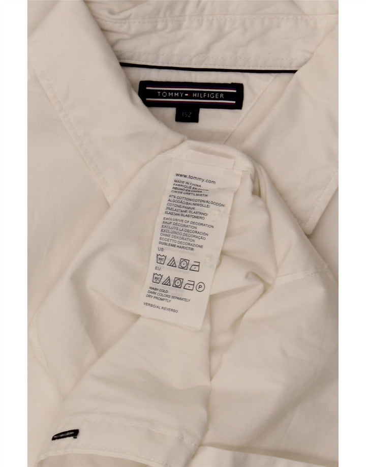 Tommy Hilfiger Camisa Niño 11-12 Años Blanco Algodón