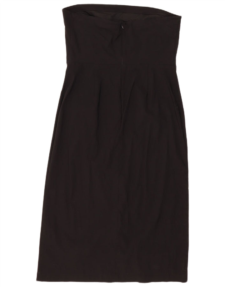 Marks & Spencer Vestido sin Tirantes para Mujer UK 40 XL Viscosa Negra
