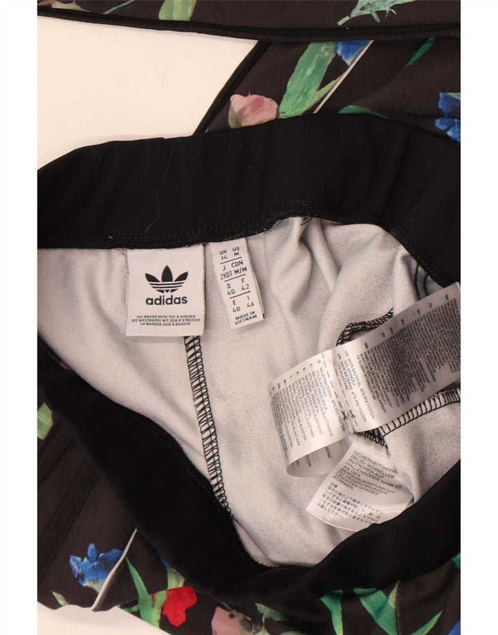 Adidas Leggings para mujer Reino Unido 44 Mediano Negro Floral Poliéster