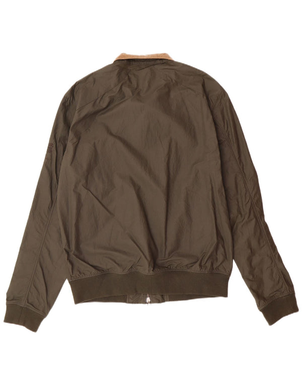 BARBOUR Chaqueta bomber para hombre UK 40 Large Caqui Poliamida
