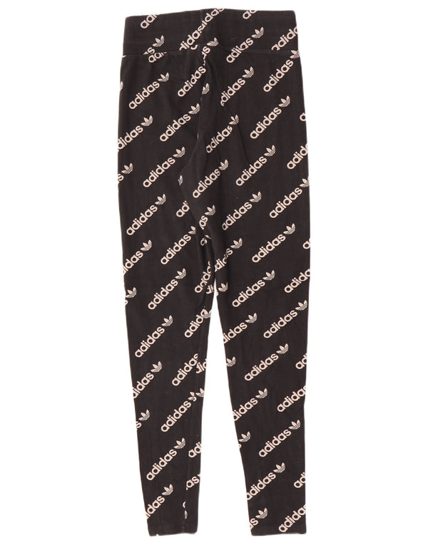Adidas Leggings gráficos para mujer Reino Unido 12 Algodón negro mediano