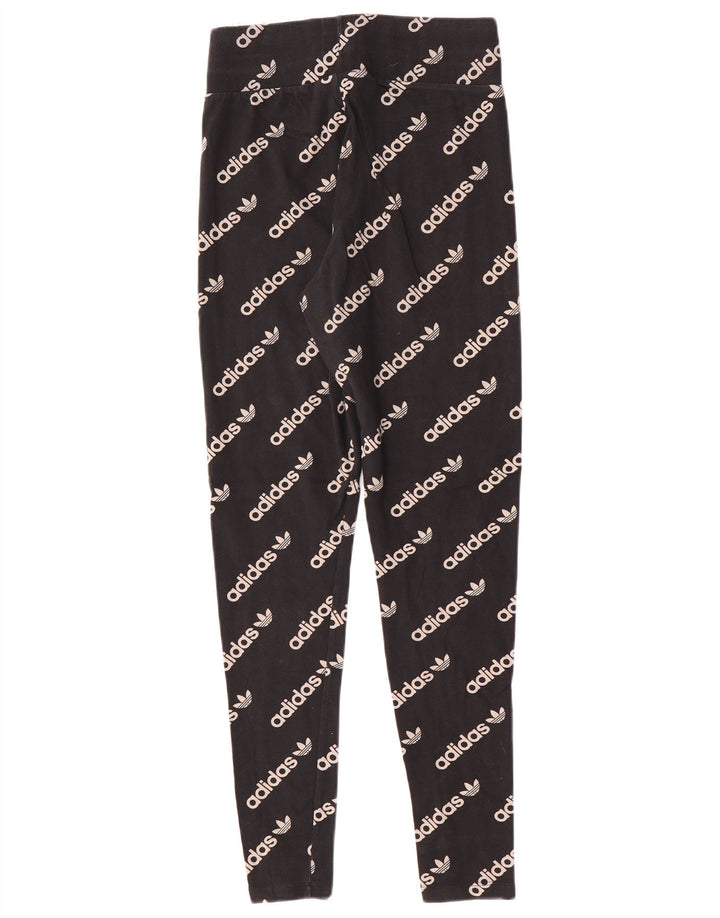 Adidas Leggings gráficos para mujer Reino Unido 12 Algodón negro mediano