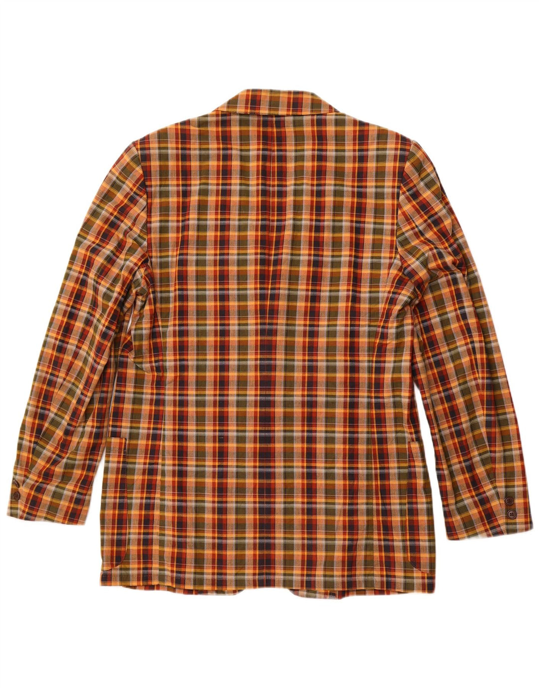 VINTAGE Chaqueta Blazer de 2 Botones para Hombre IT 54 2XL Algodón a Cuadros Multicolor