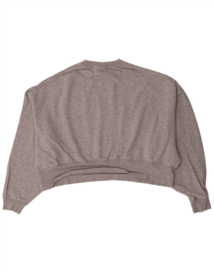Nike Mujer Crop Oversize Sudadera Jumper UK 10 Pequeño Gris Moteado