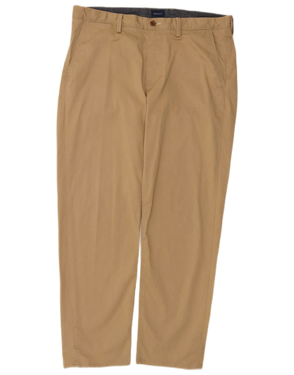Gant Pantalón chino recto para hombre W36 L30 Algodón beige