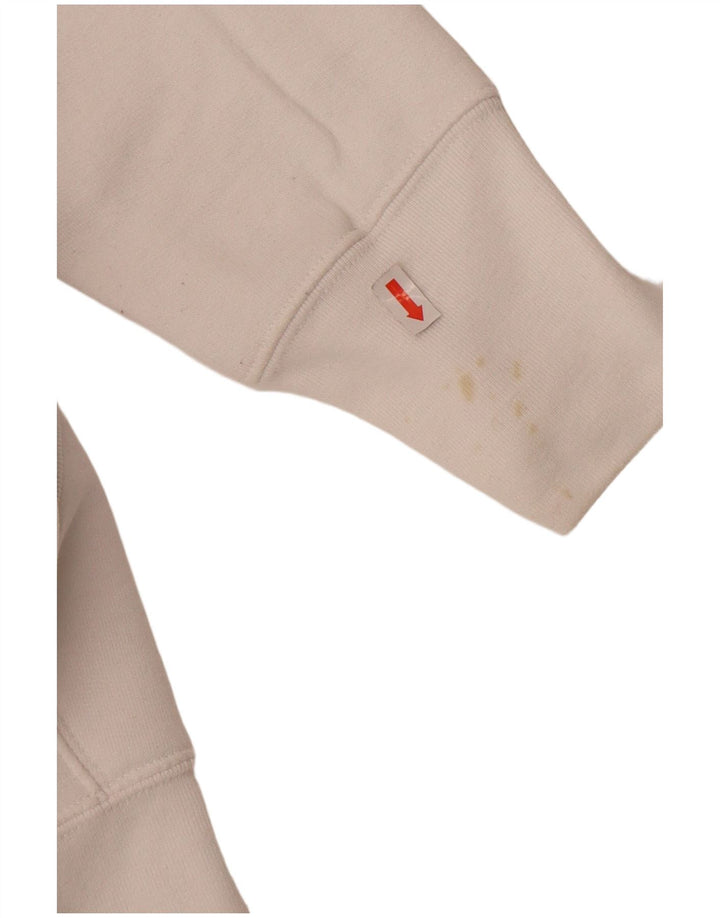 Champion Sudadera con capucha gráfica para hombre Jersey grande de poliéster blanco