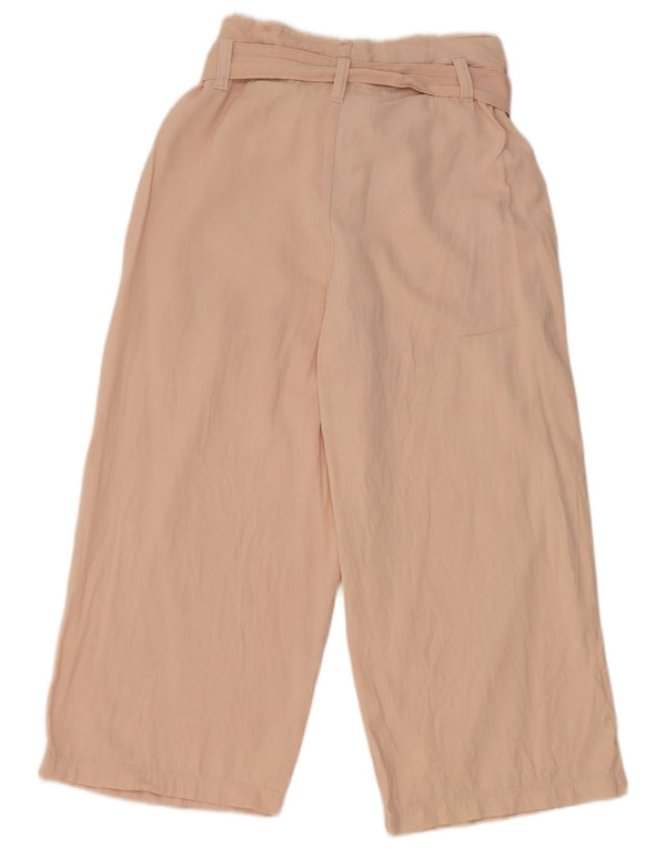 Topshop Pantalones Capri de Cintura Alta para Mujer UK 12 Medium W30 L21 Algodón Rosa