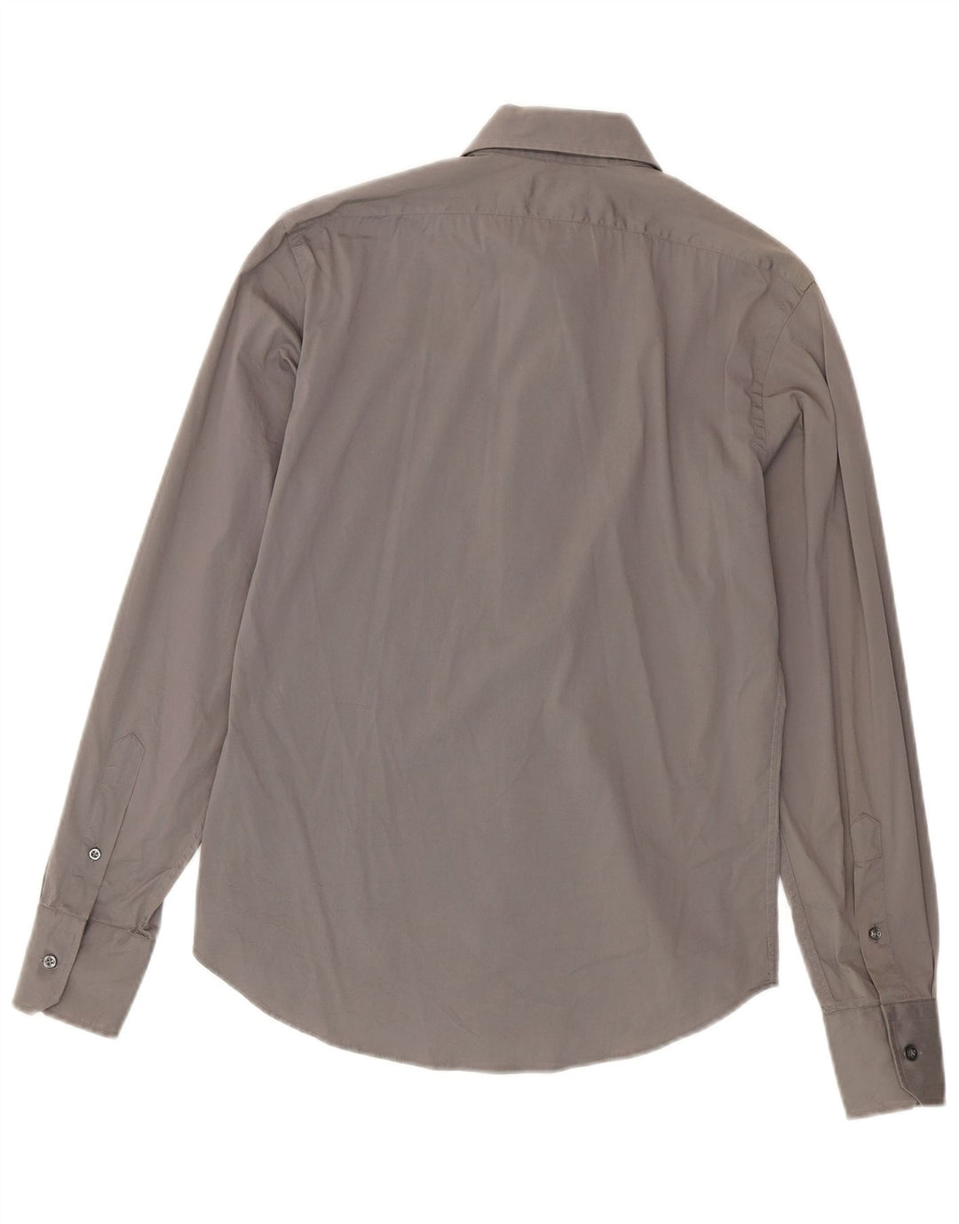 Zara Hombre Camisa Super Slim Fit Algodón Gris Medio