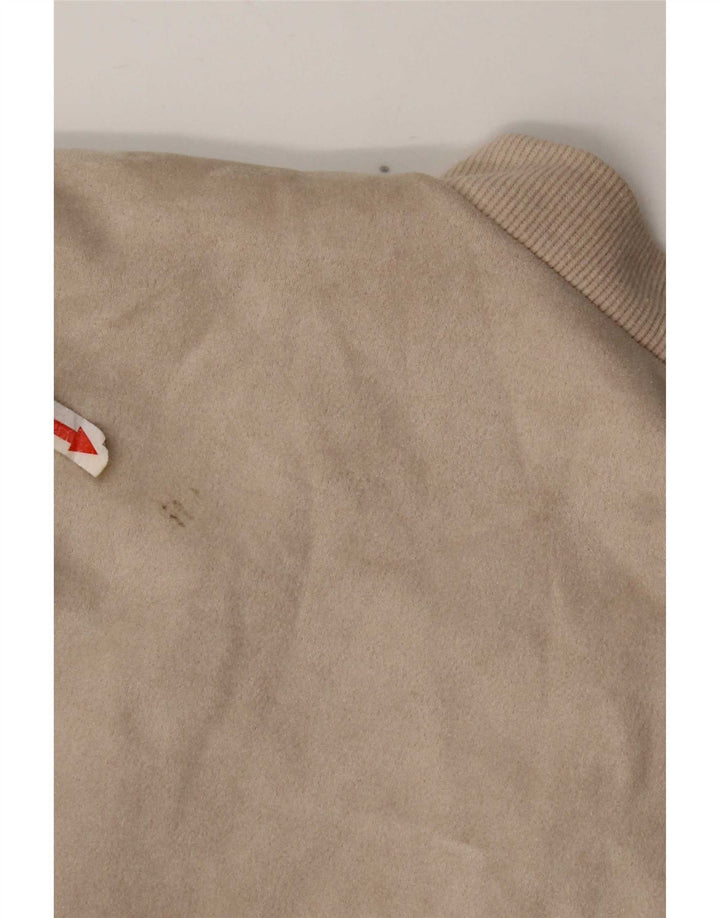 Zara Mujer Chaqueta Bomber Extragrande UK 44 Poliéster Beige Medio