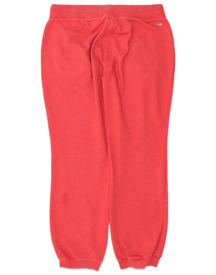ADIDAS Mujer Climalite Chándal Pantalones Joggers UK 16/18 Grande Rojo