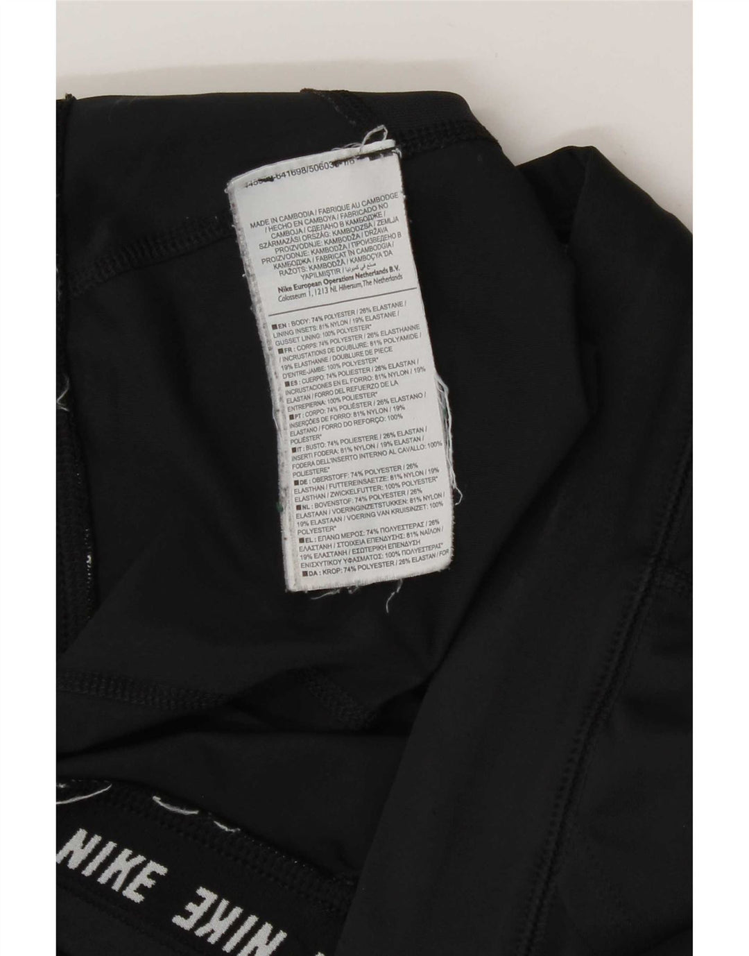 Nike Leggings cortos Dri Fit para mujer UK 12 Mediano Negro Poliéster