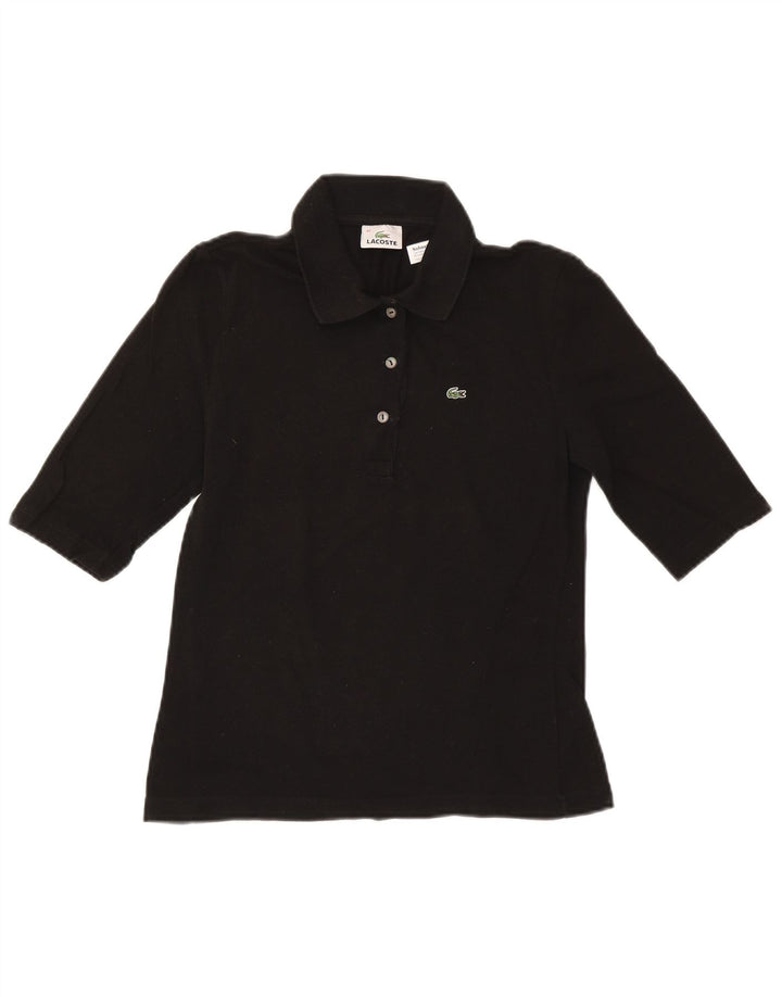 Polo Lacoste Mujer Talla 42 Grande Algodón Negro